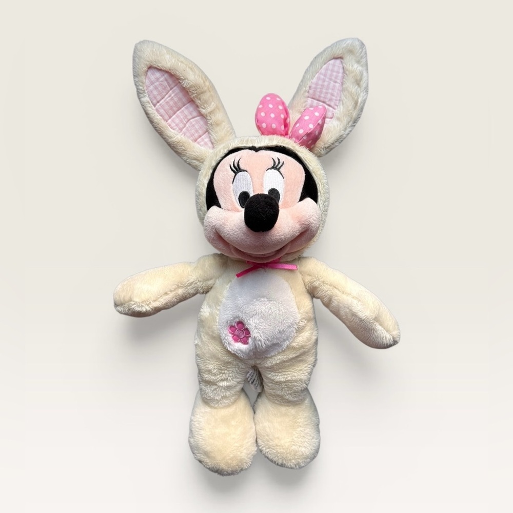 Disney Store Minnie Mouse Easter Bunny Plush Cream Chocolate Scented